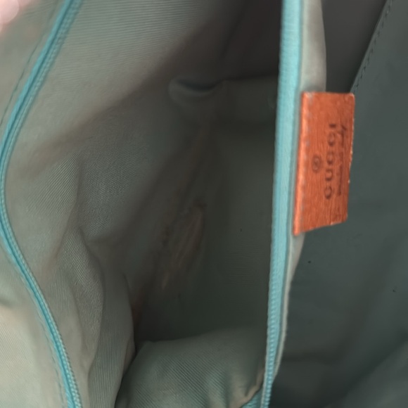 Gucci Blue Bag with Durable Canvas Material and Stylish Leather Handles - Picture 13 of 17